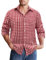 COOFANDY Chemise à manches longues en flanelle à carreaux pour homme, chemise décontractée à carreaux boutonnée, haut de bûcheron, rouge-blanc, XL, rouge/blanc, XL