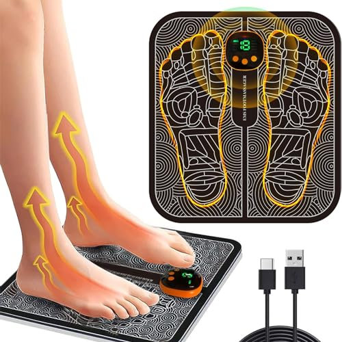 Neu Fussmassagegerät EMS Fußmassagegerät,EMS Fussmassagegerät Fußmassagegerät Elektrisches USB, mit 8 Modi & 19 Einstellbare Frequenzen