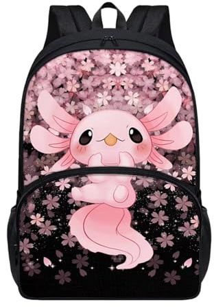 chaqlin Schulrucksack für Kinder Erwachsene, Tier Schultaschen Große Büchertaschen Casual Daypack mit seitlicher Mesh Tasche