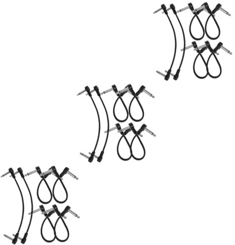 Abaodam 18pcs Long-life Guitar Patch Cables Compact Guitar Instrument Cable for Easy Storage