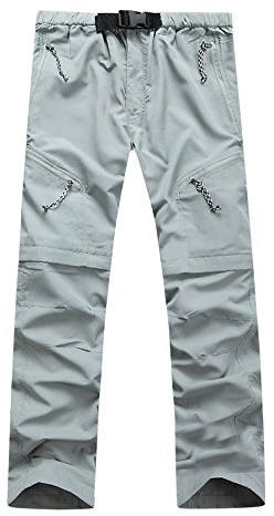PODOLIXIA Wanderhose Herren Zip Off Outdoorhose Nylon Leichte Softshellhose Wasserdicht Schnell Trocknend Funktionshose Outdoor Trekkinghose mit Mehrere Taschen Sporthose