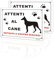 Acuxiaza 2 PZ Attenti Al Cane Cartello Alluminio 20x15 cm Targhetta Attenti Al Cane Adesivi Cartello Attenzione Al Cane Resistente UV, Impermeabile, Durevole, Facile da installare