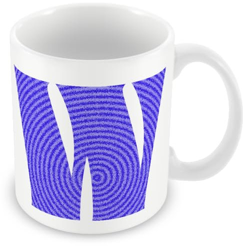 MUGGZ Alphabet Initial Letter W Mug with Monogram Each Letter Individual Design