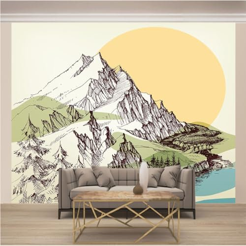 WYXWZ Papier Peint Panoramique Trompe l'oeil 3d Photo Mural Intissé Wallpaper Motifs de Fond d'écran pour Salon, Chambre, TV Fond, Bureaux L 200 x 140cm (Largeur x Hauteur) Nature