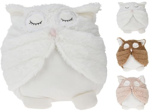 Sleepy Owl Doorstop | Decorative Fabric Barn Owl Door Stop | Novelty Bird Door Stopper Weighted Indoor Door Stop Owl - 18cm ~ Colour Varies One Supplied