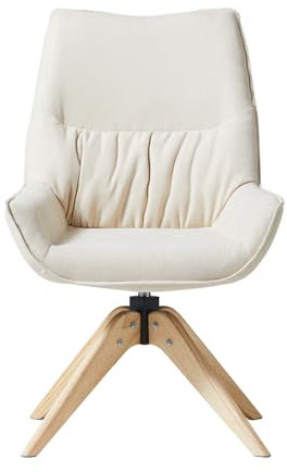 Vielllliving Armlehnstühl 360° drehbar Esszimmerstühle drehbar Essstüuhl Küchenstühl Polsterstühl Armlehnstühl für Esszimmer Küche Beige