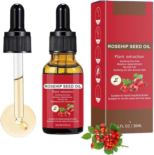 Huile De Rose Musquée Bio, Anti-âge Huile De Rose, Soin Huile Pour Visage, Pressée à Froid Pure Et Naturelle Hydratante Et Nourrissante, Rosehip Oil For Face, Rose Seed Oil, Body Massage Care (1)