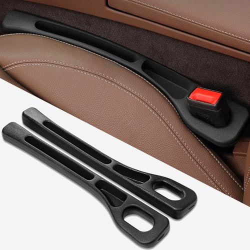 (2 Pezzi) Organizer per Fessura Sedile Auto– Riempi-Fessura Auto con Scomparto per Cellulare, Schiuma Morbida Anti-Caduta, Raccoglitore tra i Sedili, Adatto alla Maggior Parte dei Veicoli