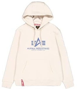 Alpha Industries Herren Basic Hoodie, Vintage White, L