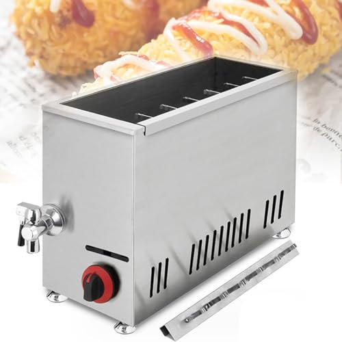 QUSYZD 21L Edelstahl Käse Hot Dog Stick Maschine, Kommerzielle Elektrische Fritteuse, 12 stücke Frittierausrüstung für Hot Dogs,