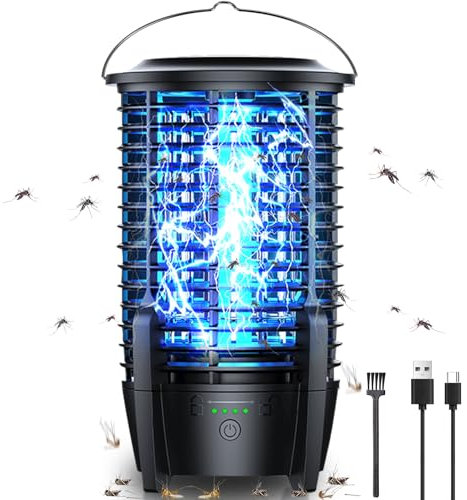 Mutree Insecticida eléctrica, trampa para mosquitos, lámpara antimosquitos, resistente al agua IPX5, trampa para insectos, trampa eléctrica para interior y dormitorio