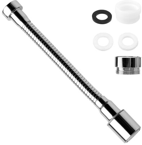 APOMOONS Prolongateur Robinet de 20 cm, Rallonge Robinet Cuisine avec 2 Modes de Distribution D'eau, Flexible Robinet pour Cuisines, Salles de Bains, Lavabos