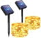 bitjam 2 Stück Solar Lichterkette Aussen, 5M 50 LED Lichterketten Solar Draußen 8 Modi IP65 Wasserdicht Solarlichterkette Außen Wetterfest für Garten Zaun Baum Hof Balkon Deko (Warmweiß)