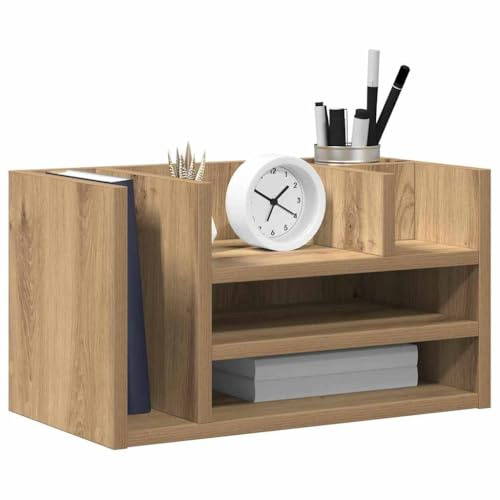 vidaXL Schreibtisch Organizer Artisan-Eiche 44,5 x 24 x 25 cm | Jede Menge Platz zum Verstauen von Sachen, Hartes MDF sorgt dafür, dass es lange hält, Alles dreht sich darum,