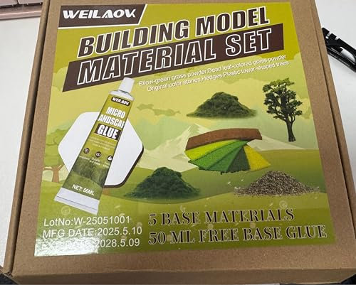 100ml Pegamento Maquetas+4 Piezas Decoración en Miniatura, Modelismo Maquetas, Diorama, Adecuado para Modelos en Miniatura de Ferrocarril de Bricolaje con Pincel
