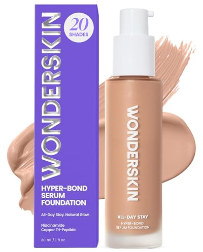 Wonderskin Serum Foundation - Hyper Bond All-Day Stay Waterproof Makeup | Lightweight serum, neutral cool foundation delivers waterproof, longwear coverage with a natural-looking finish.