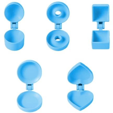 Generisch 5 Stück Cake Pop Formen, Cake Pop Mould, Runde Quadratische Herz Cak-e P-op Form, Cak-e Po-p Presse, Cakepop Maker, Einfache Entformung Dessert Helf-er Für Hochzeiten Geburtstage Partys