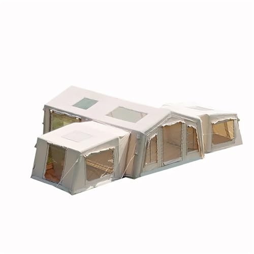18,16 m² aufblasbares Baumwoll-Campingzelt – Erhöhtes, frei aufbaubares Zelt mit Penthouse-Verbindung