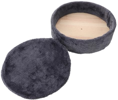 CIYODO Katzenhängematte Ersatzteil Fleece 30X30cm Dunkelgrau Komfortable Katzenbaumauflage für Wohnungskatzen Waschbares Haustierbett Einfach Montierbar