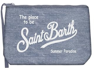 Saint Barth Mc2 Unisex Pochette ALI0004 Lino Blu Taglia Unica