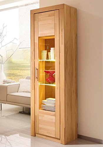 Möbeldesign Team 2000 GmbH Vitrine Schrank Vitrinenschrank Regal Kernbuche teilmassiv geölt 3442-20