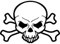 Samunshi® Piraten Totenkopf Aufkleber Skull Sticker Knochen - 10x7cm