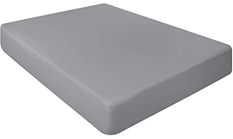 NIYS Luxury Bedding Finest 100% Egyptian Cotton 10/25CM Fitted Sheets (Silver, Double)