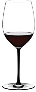 RIEDEL Fatto A Mano Cabernet/Merlot, Einzelpackung, klares u. schwarzes Kristallglas, handgefertigt