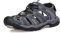 GRITION Sandalias Deportivas de Verano para Hombre, Sandalias Casuales para Exteriores con Punta Cerrada, Malla Cómoda Ajustable y Correa de PU para Trekking 42EU-Azul