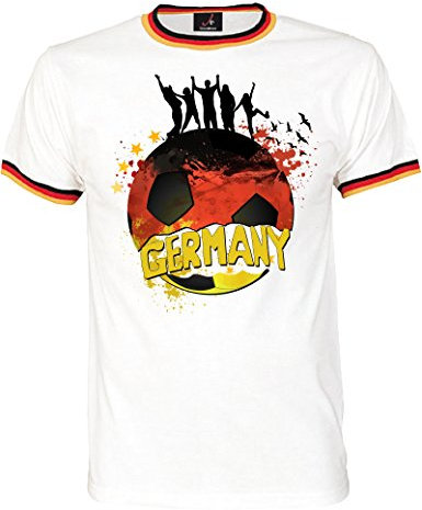 EM Party-T-Shirt 2024 – zum Feiern der Fußball Weltmeisterschaft - EIN Hoch auf Uns Motiv - Trikot für Herren und Damen in Größe XXL