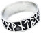 Windalf Wikinger Ring FUTHARK h: 0.9 cm Runen 925 Sterlingsilber (Silber, 62 (19.7))