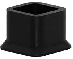 Flyshop, Stuhlbeinkappen, quadratische rutschfeste Schutzkappen, strapazierfähiges Silikon 20 x 20 mm (2,0 x 2,0 cm), schwarz, 10er Pack