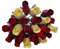 The Original Wooden Rose, Roter Rosenstrauß aus Holz mit schwarzen Spitzen und weißem Rosenstrauß (2 Dutzend)