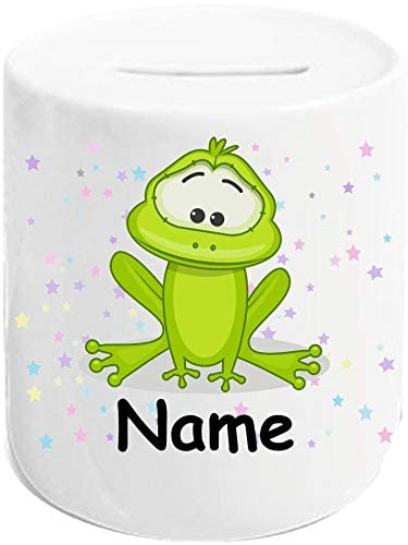 ShirtInStyle Spardose Sparschwein, Motiv Frosch, Kinder Tier Motive Namen Wunschtext