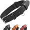 Grand Line Collier de Chien Ajustable Coussin Moelleux Cuir Rembourré avec Perforatrice 3 Couleur 4 Tailles, Noir(L)