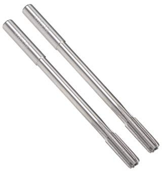 sourcing map Escariador de mandril de 5.6 mm, HSS Cobalt M35 Torno Máquina Escariador D4 6 flautas rectas, para aleación de acero inoxidable Cobre Metal, 2 piezas