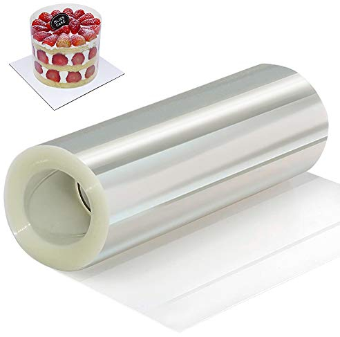 Cake Collars, 15cmx10m - 6inch Clear Transparent Acetate Roll, Mousse Cake Sheets, Acetate Cake Sheet for Chocolate Mousse, Cake Decorating