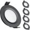 acegoo 4 x Foco Empotrable 12V LED Luz de Techo Downlight 3W Negro para Autocaravana Caravana Barco Camper Furgoneta Cocina Baño Muebles, 215LM Blanco frío 6400K