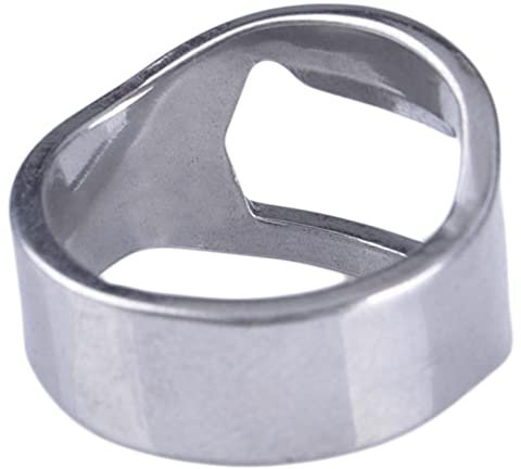 Danfer Flaschenöffner Ring Edelstahl Bieröffner Ring Mini-Flaschenöffner-Ring, Bierflaschenöffner Ring Mini-flaschenöffner-Ring Innovatives Finger-Werkzeug