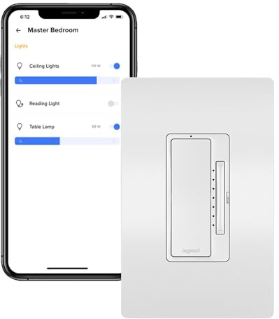 Legrand Radiant WNRL50WH Variateur d'intensité intelligent Tru-Universal avec Netatmo, compatible avec Alexa, Google Assistant et Apple HomeKit, blanc (1 pièce)