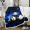 Loussiesd Panda Plüschdecke Galaxy Space Panda Bär Kuscheldecke für Kinder Jungen Mädchen Süße Wildtier Sherpa Decke Ultra weich Sterne Cartoon Riesenpanda Fuzzy Decke 150x200cm für Sofa