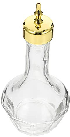 Garneck Bitters Bottles Glass with Stainless Steel Dasher Bar Tool for Making Cocktails Great Bottle For Your Bitters Golden