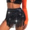 Ushiny Sparkle Paillette Fringe Mini Röcke Sparkly Tassel Rave Kostüm Festvial Shorts für Damen