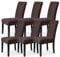 Dubest Stuhlhussen 6er Set,Stretch Stuhlüberzug Waschbar Stuhlbezug Elastische Abnehmbarer Stuhl Bezug Schutz für Bankett Hotel Hochzeit Party Esszimmer Restaurant Küche Deko(Braun)