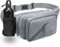 REETEE Sac Banane Homme Femme Sac Sacoche Banane avec Porte Bouteille, Ceinture réglable Sacoche Banane Ville pour Balade Escalade Voyage Randonnée Sport Fanny Pack Waist Pack (Gris)