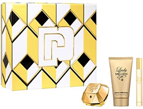 PACO RABANNE LADY MILLION SET 50ML EAU DE PARFUM SPRAY+BODY LOYION75ML+10ML TRAVEL SPRAY - 1 SET