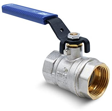 DOJA Barcelona | Kugelhahn Mit Hebelgriff | Blau | 3/4 | Innengewinde - Innengewinde | Absperrhahn aus Kohlenstoffstahl für Wasserpumpen, Tanks, Außenwasserhähne, Wasseranschlüsse, Regentonnen
