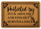 Ytanie Welcome Mats for Front Door Outdoor Entry Protected by Around and Find Out Surveillance Doormat Non Slip Rubber Mat for Home Indoor Farmhouse Funny Kitchen Rugs Patio Full Brown