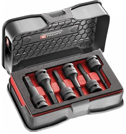 FACOM - Coffret plastique avec module douilles impact 6 pans - NSHM.J6MPF