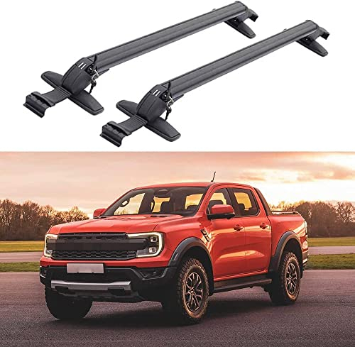 THERES 2 Stück Auto Dachträger Dachgepäckablage Querstangen für Ford Ranger Raptor 2015-2022, Fahrradträger Dachboxen Dachgepäckablage Dachteile
